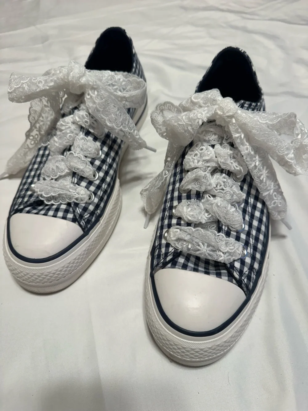 Converse Chuck Taylor All Star Lift Gingham Sneakers 8.5M #coquette#y2k#skater - Picture 9 of 9